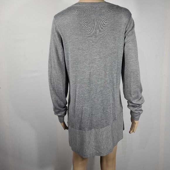 Simply Vera Vera Wang Jeweled Neckline Gray Blouse - Picture 7 of 10